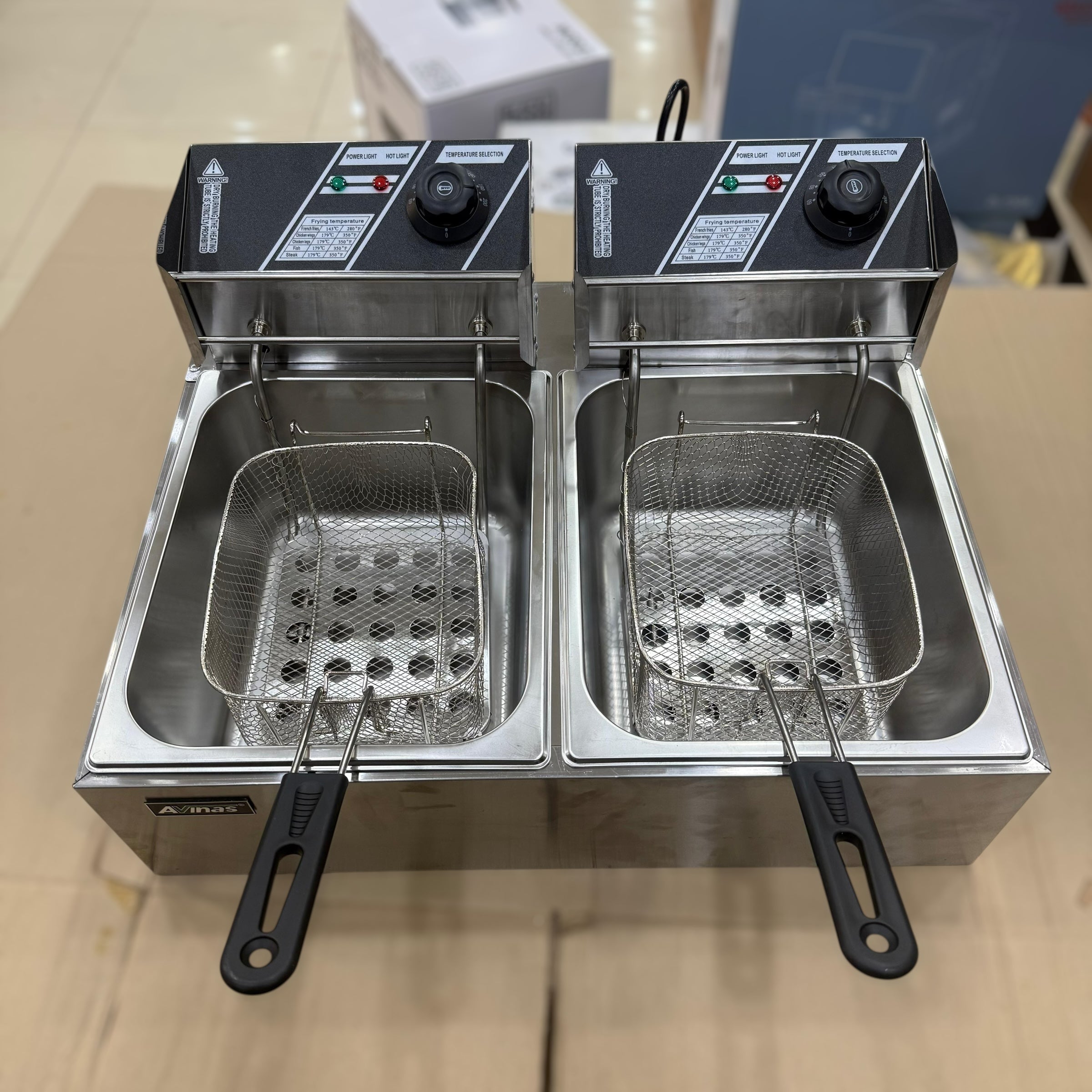 Double Avinas 6.8L+6.8L Deep Fryer AV-668y – Warsak Imported Collection