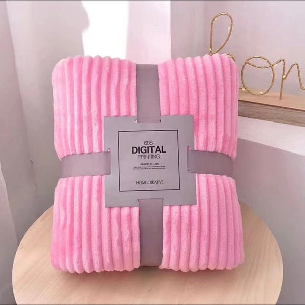 Double Bed Ribbed Soft AC Blankets