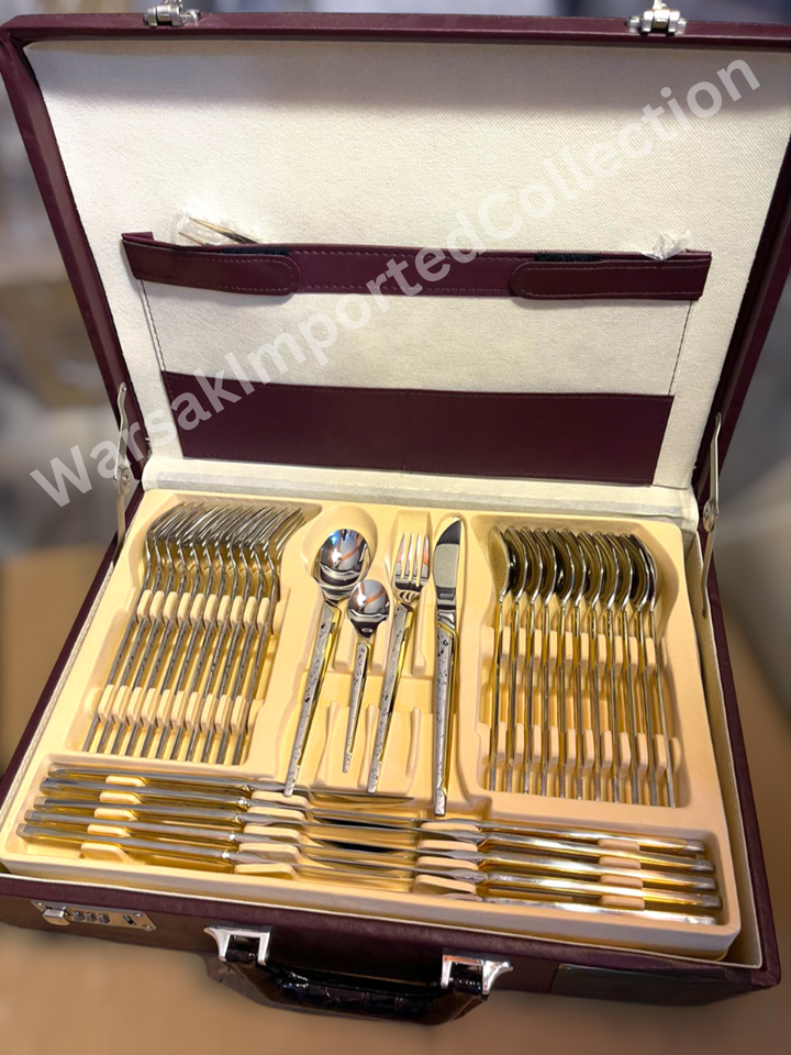 ARSHIA 86 PCs Stainless Steel cutlery suitcase