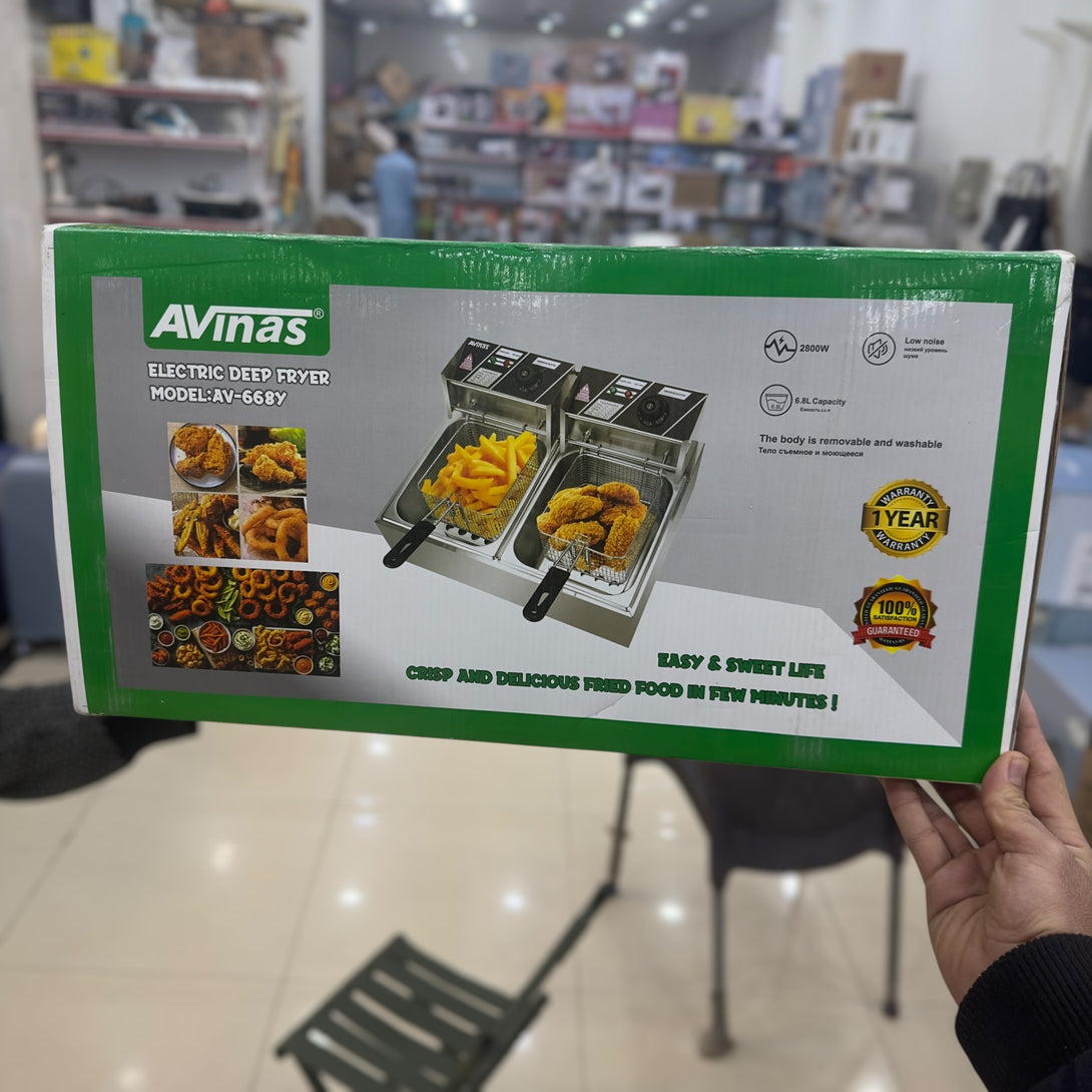 Double Avinas 6.8L+6.8L Deep Fryer AV-668y – Warsak Imported Collection
