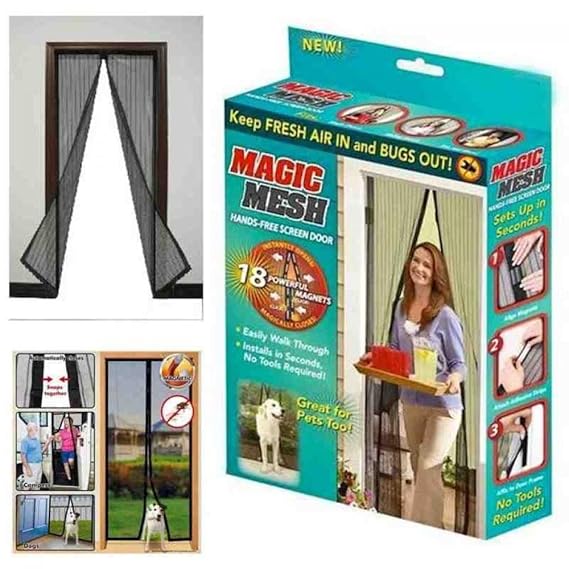Hands-free Screen Door Magic Mesh