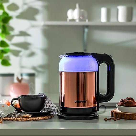 GEEPAS 1.7L Double Layer 1500W Glass Kettle-38063