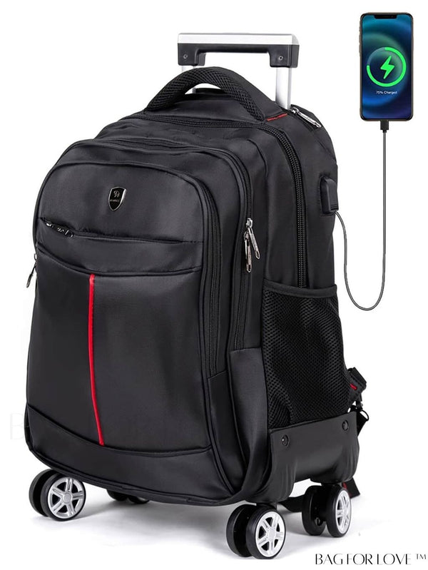 Mondee Waterproof Unisex Premium Wheeled Trolley Backpack