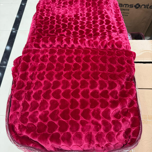 Cloudy Self Print Double Bed Blanket