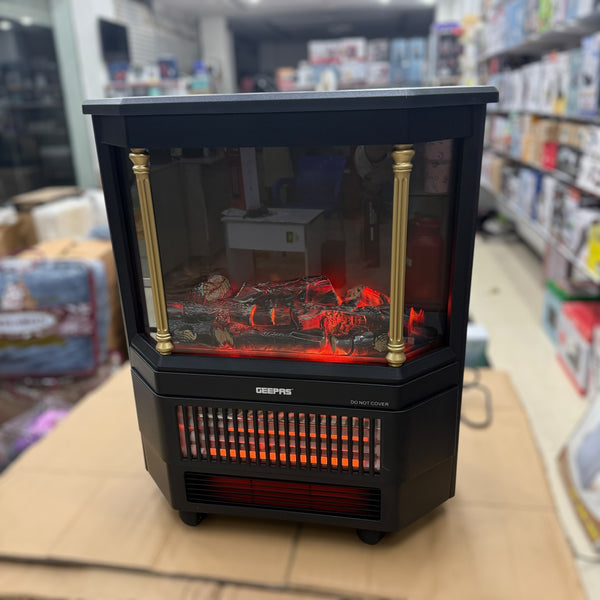 Geepas Quartz Tube Log Flame Effect Electric Heater 28580