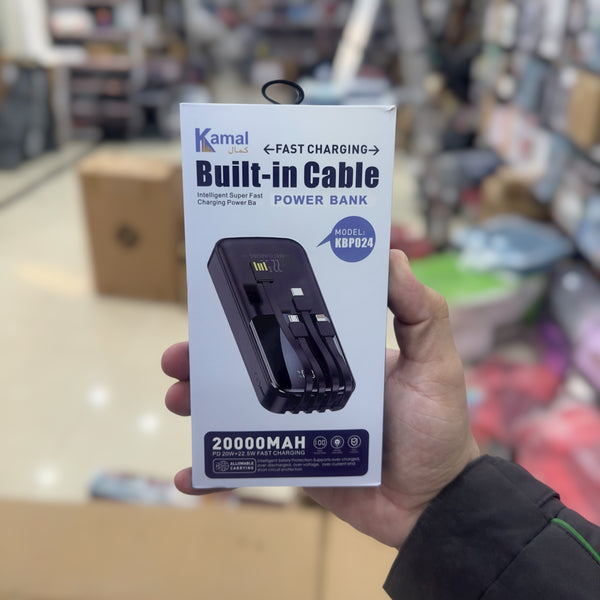 Kamal 20000mAh Built-in Cable Power Bank KBP024