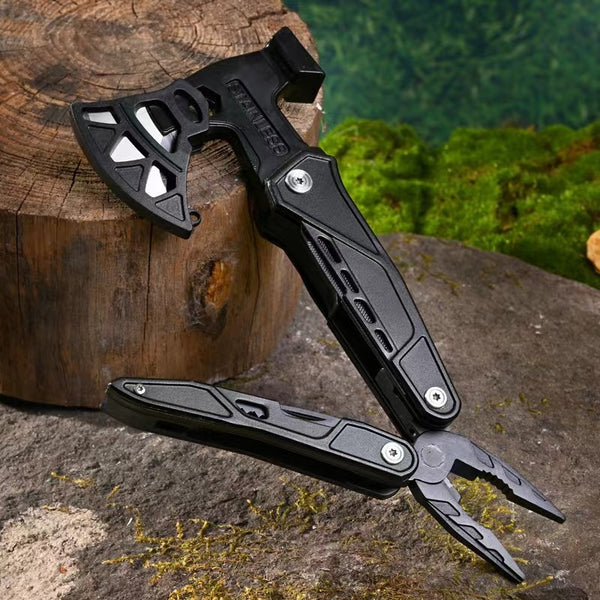 18 in 1 Multifunction Survival Axe Camping Pliers MultiTool