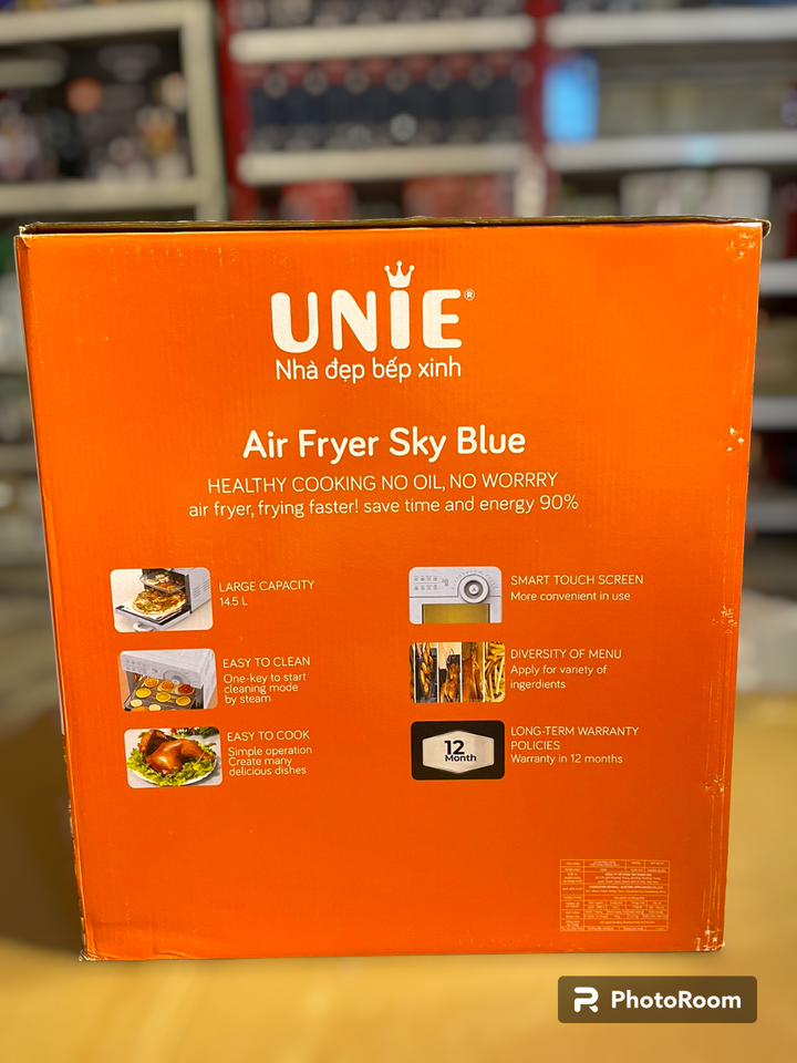 unie digital air fryer sky blue