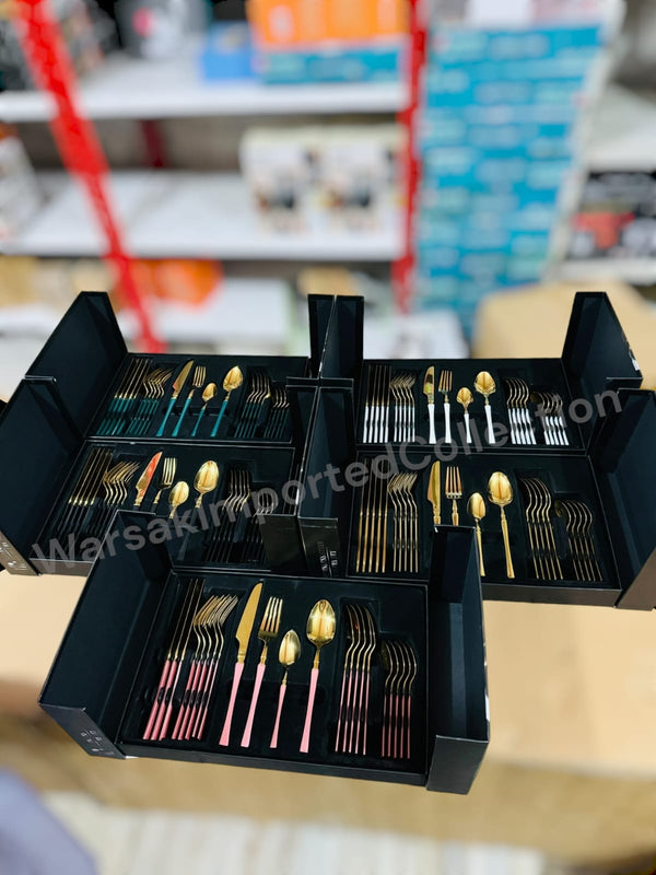 New Model 24pcs Edged Design Cutlery Set
