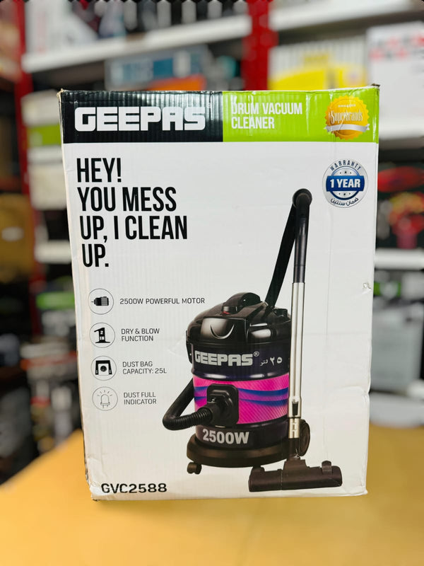 GEEPAS Drum Vacuum Cleaner GVC2588