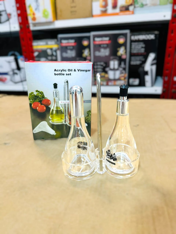 2 pcs Acrylic Oil & Vinegar Bottle Set