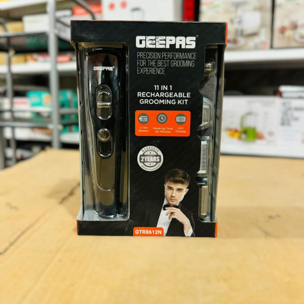 GEEPAS 11 in 1 Rechargeable Grooming Kit-8612N