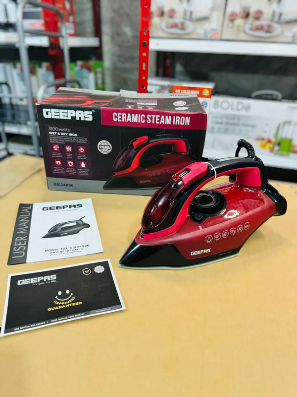 GEEPAS 3100W Ceramic Steam Iron-24026