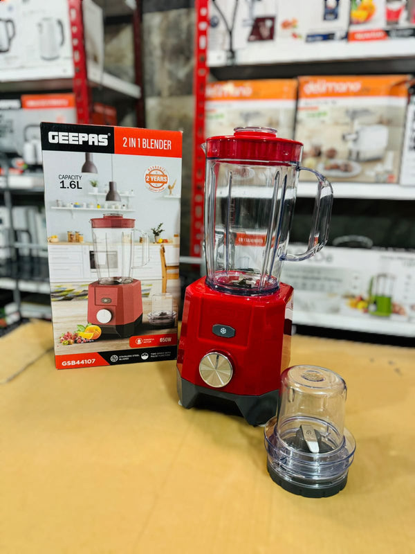 Geepas 1.6L 2 in 1 Blender 650W-44107