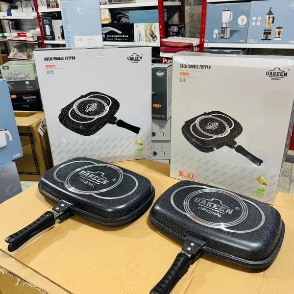 Uakeen Germany Die-Cast Granite Double Frypan