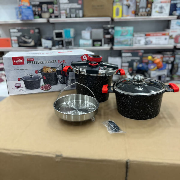Uakeen 9pcs Marble Pressure Cooker Set VK-101