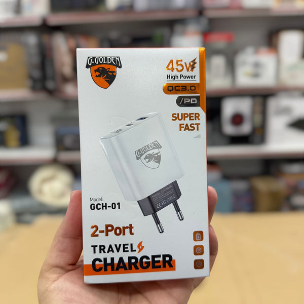 Golden 2-Port 45W Travel Charger GCH-01