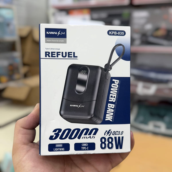 Kamal 88W Compact Refuel Power Bank 30000W KPB-035