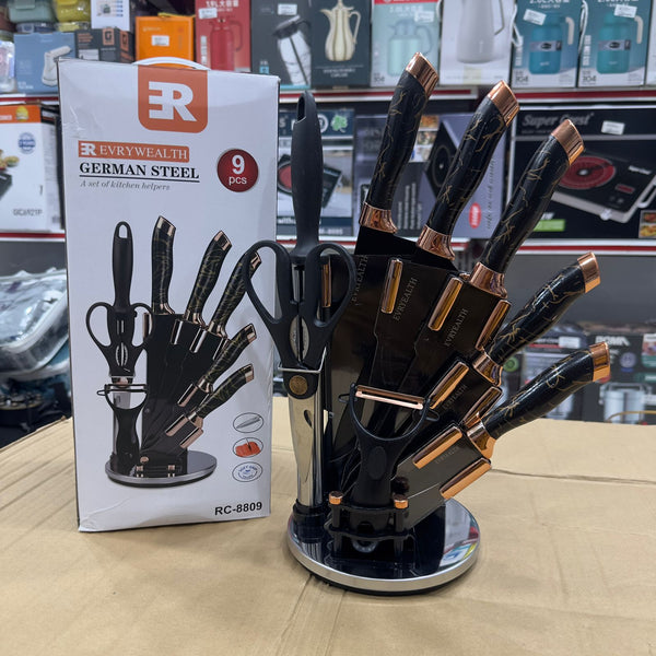 Everywealth 9pcs Steel Knife Set RC-8809