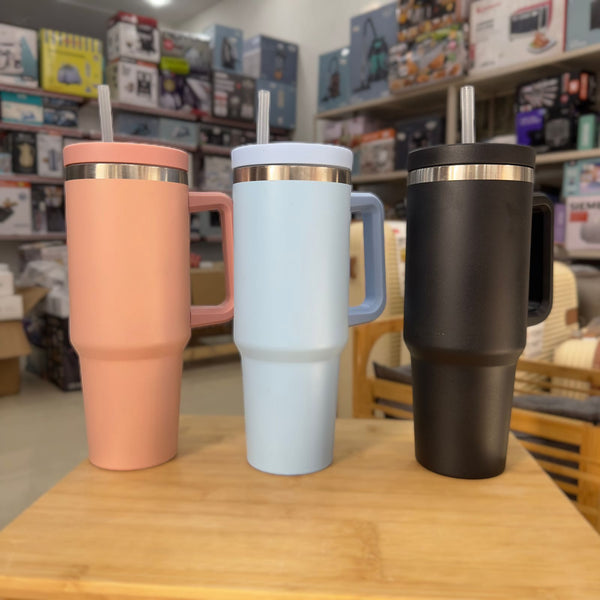 Stylish Insulated 1200ml Tumbler with Handle & Straw-SHM