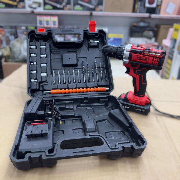 Milwaukee 24V Cordless Drill Machine with Accessories