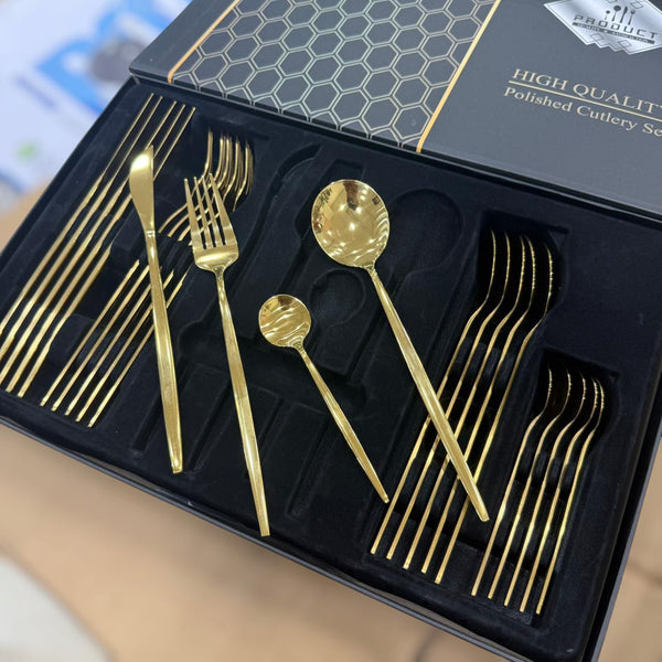 SH High Quality 24pcs Polished Cutlery Set