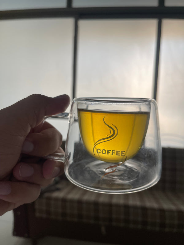 Double Glass Tea Cup