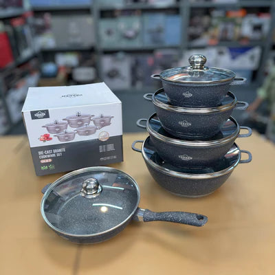 Uakeen Germany Induction Die-Cast Granite Cookware Set 10pcs VK-8-3
