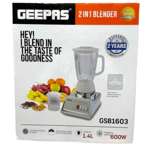 Geepas 2 In 1 Electric Blender 1603