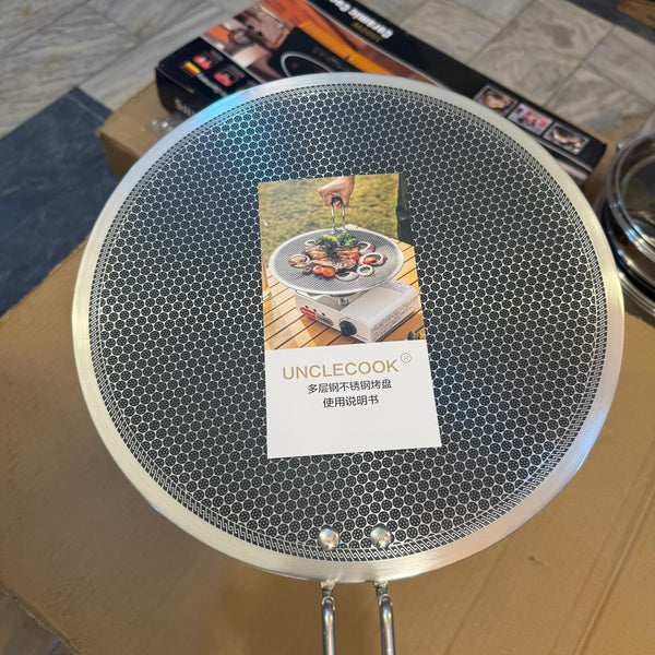 Unclecook Heavy Honeycomb Steel Tawa 34cm