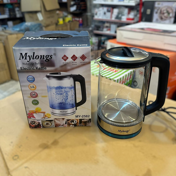 Mylongs 2.5L Glass Electric Kettle 1500W