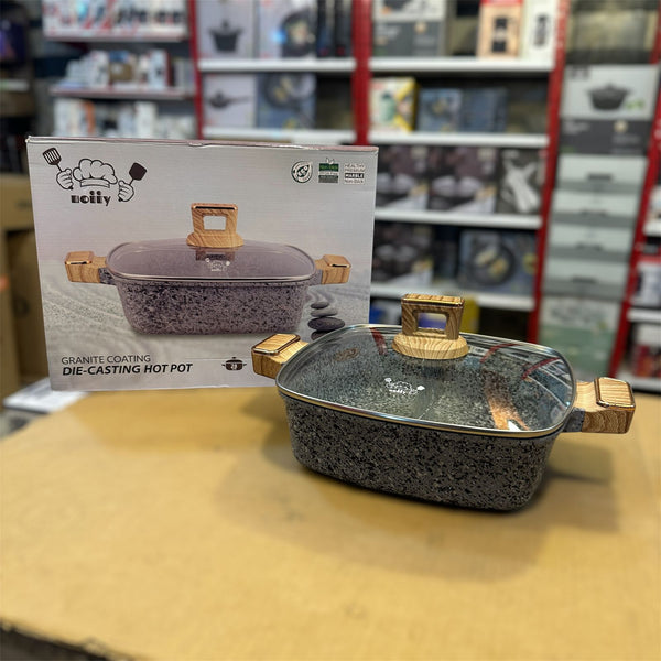 Uiioy Induction Granite Die-Cast Hot Pot 28cm