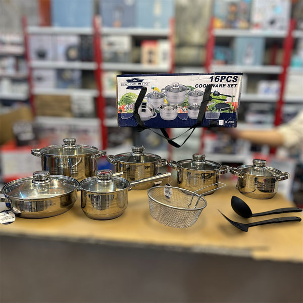 Berghome Line 16pcs Stainless Steel Cookware Set BL-1356