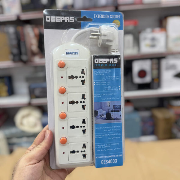 Geepas 4 Way Extension Socket 4003