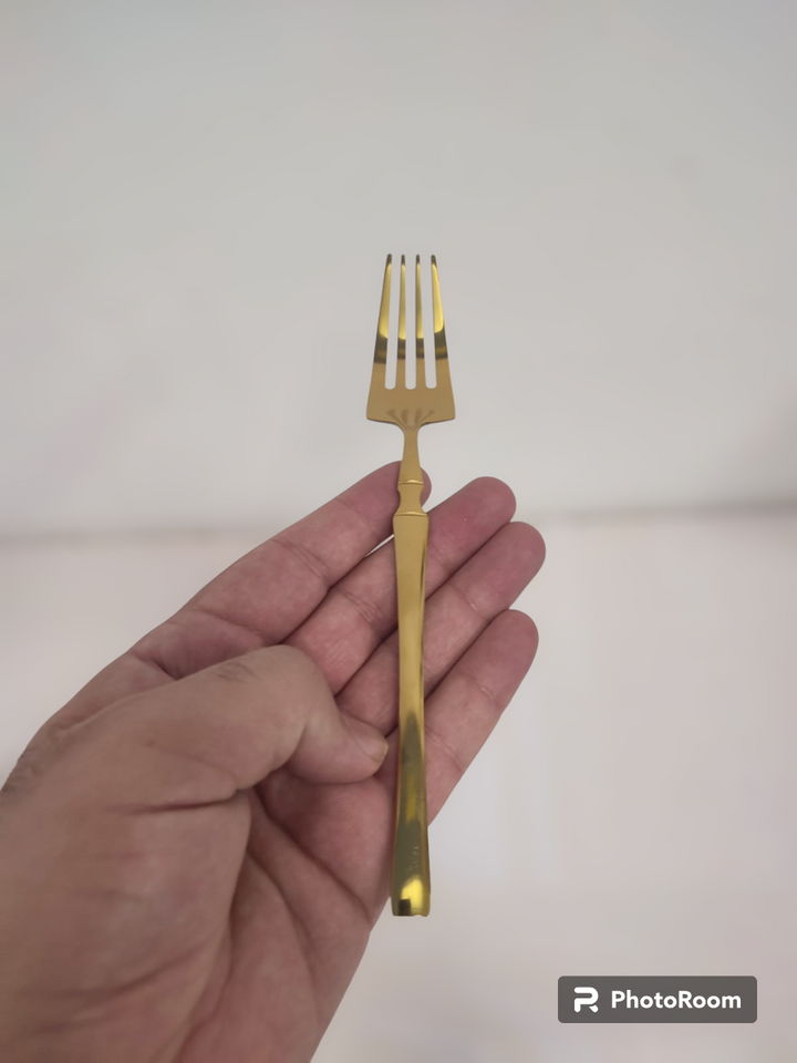 dinner fork golden spoon