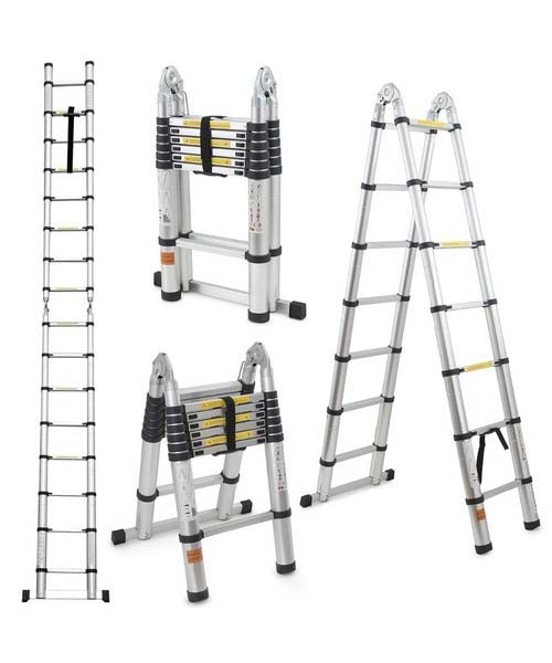 A-Shape Aluminum Telescopic Folding Ladder