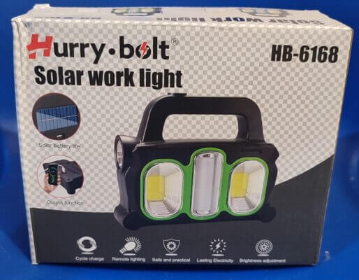 HurryBolt Double Solar Work Light  HB-6168